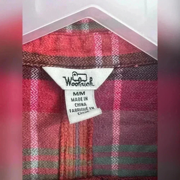 Woolrich red flannel button down shirt Size M - Picture 2 of 4